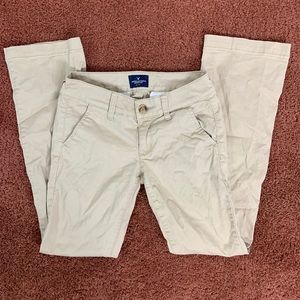 American Eagle Kick Boot Khaki Pants